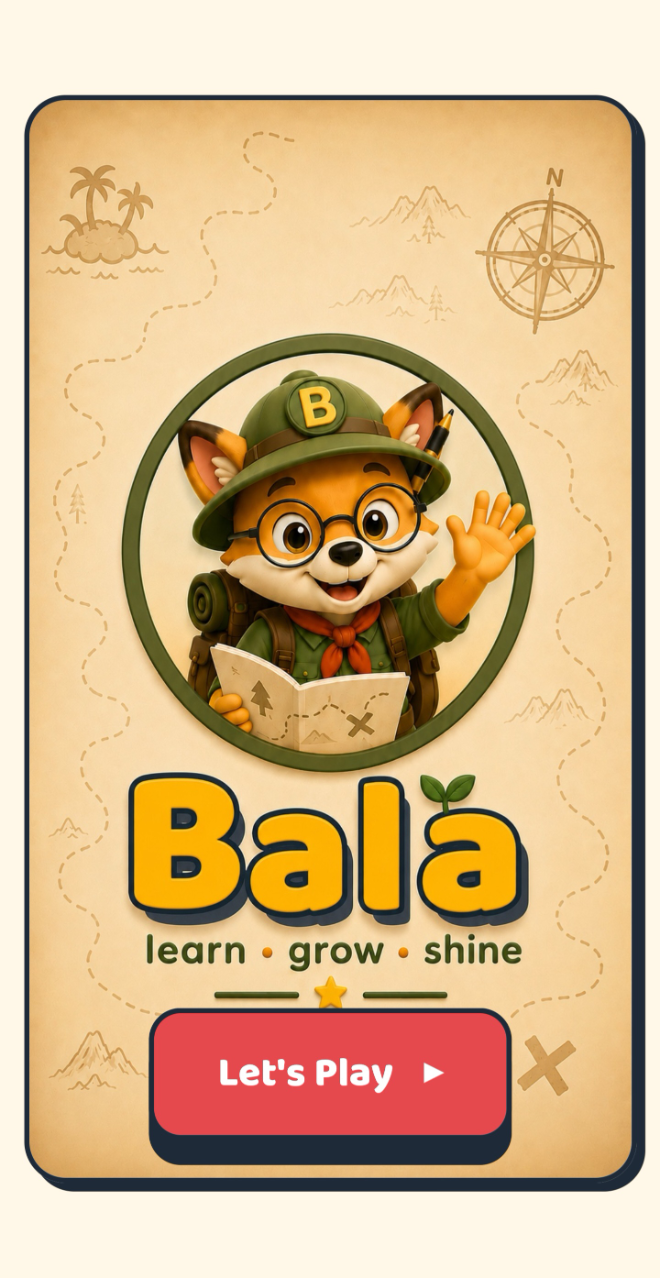 Bala app splash screen